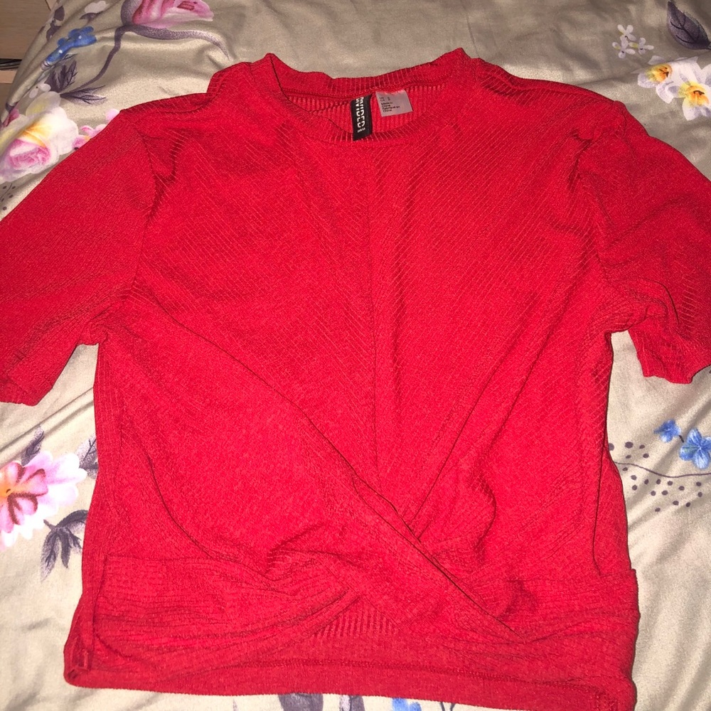 Red Wrap Top